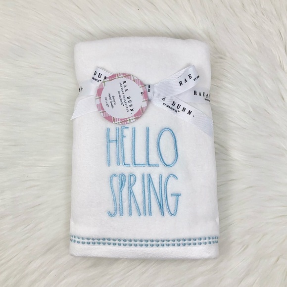 Rae Dunn Other - Rae Dunn HELLO SPRING Hand Towels Set of 2